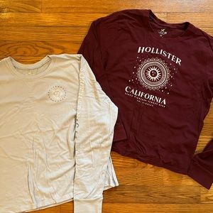 hollister long sleeve bundle!